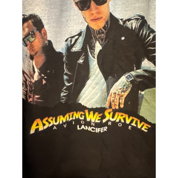 Metro Station Avion Roe 10 Year Ann Tour T-Shirt Lancifer assuming we survive - Picture 3 of 6